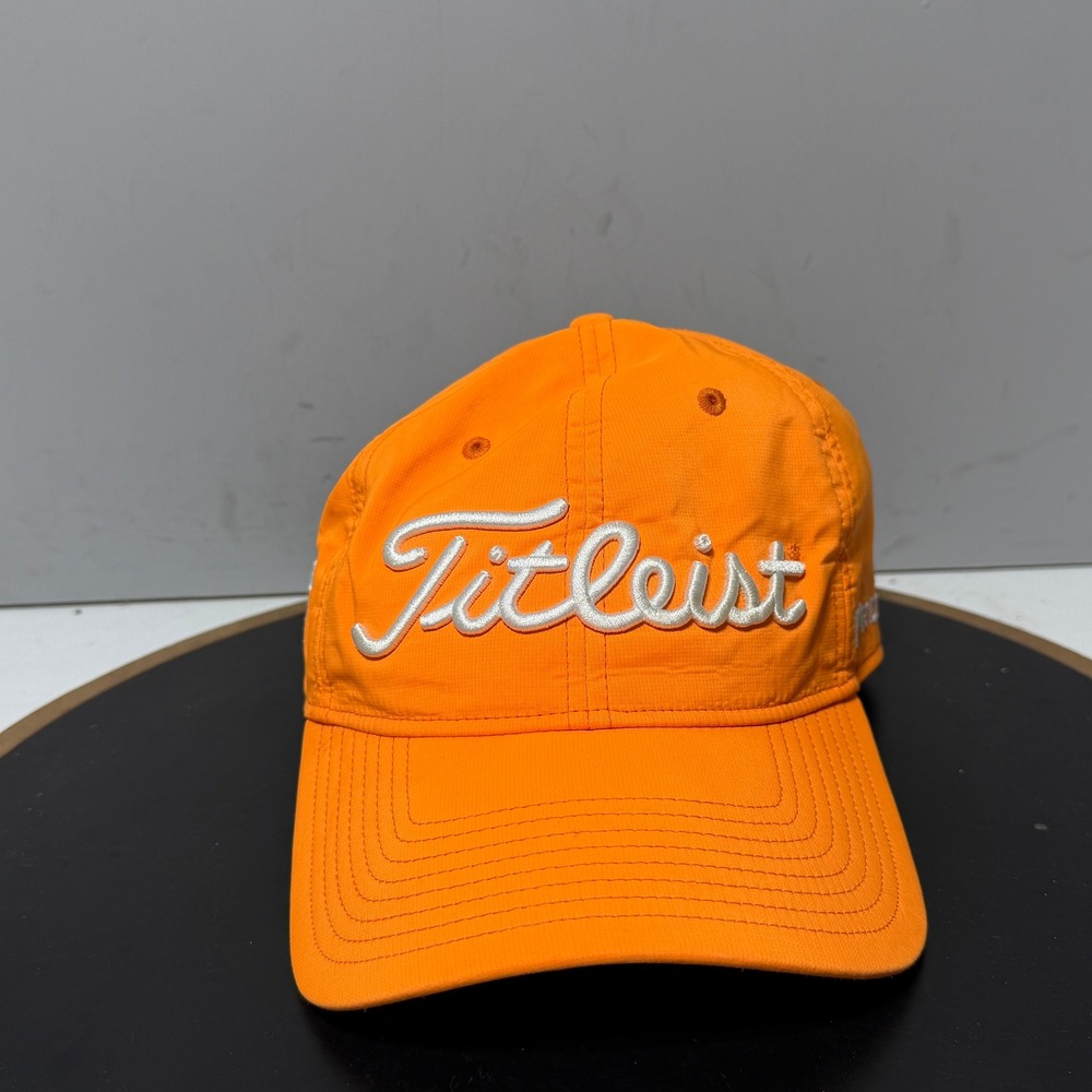 Titleist Golf Hat Men Adjustable Performance Pro V1 FJ Orange Script Golfcore